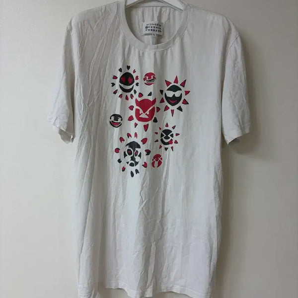 [BUNJANG] Maison Margiela Sun Print T-Shirt White / [52] 마르지엘라 썬프린트 반팔 티셔츠 화이트