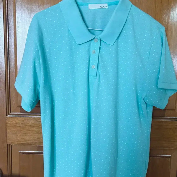 [BUNJANG] Elnlo Mint Dot Collar T-shirt / 민트도트 카라티