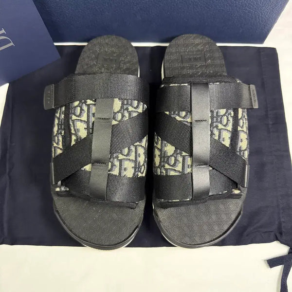 [BUNJANG] Dior Oblique Jacquard Alpha Sandals Slippers / 디올 오블리크 자카드 알파 샌들 슬리퍼