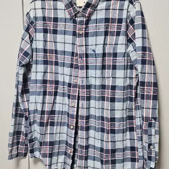 [BUNJANG] Abercrombie Check Pattern Long Sleeve Shirt / 아베크롬비 체크 남방
