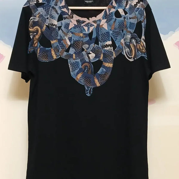 [BUNJANG] Marcelo Burlon Snake T-Shirt Black Cotton M / (M) 마르셀로불론 스네이크 반팔티