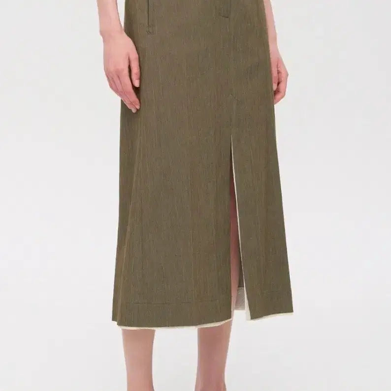 [BUNJANG] Time Panel Layer Crinkle Texture Skirt / 타/임  패널 레이어 크링클 텍스처 스커트