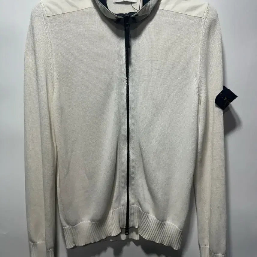 [BUNJANG] Stone Island Knit Zip-Up White M / 스톤아일랜드 니트집업 화이트M