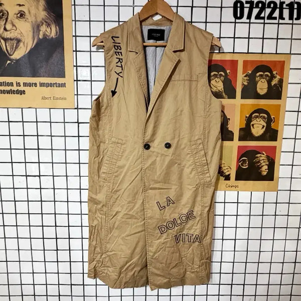 [BUNJANG] VAN AKE Sleeveless Jacket Beige M / VAN AKE 민소매 자켓 베이지색 M