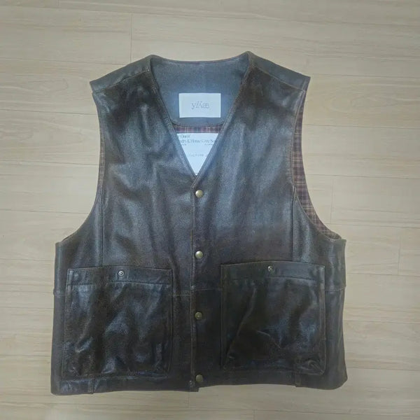 [BUNJANG] Yiyae Leather Vest OS / yiyae 이예 레더 베스트