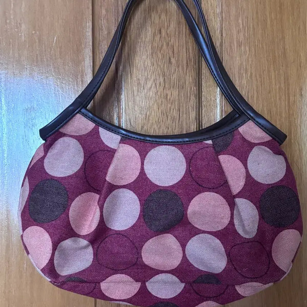 [BUNJANG] Vintage Dot Pattern Tote Bag / 도트 빈티지 토트백