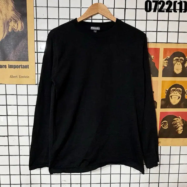 [BUNJANG] Discovery Black Long Sleeve T-Shirt Size 95 / 디스커버리 블랙 긴팔 티셔츠 95