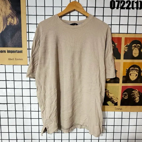 [BUNJANG] ANDZ Basic Short Sleeve T-Shirt Beige 110 / ANDZ 기본 반팔 티셔츠 베이지 110