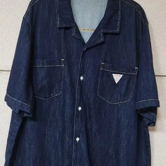 [BUNJANG] Guess Short Sleeve Denim Shirt / 게스 반팔 데님 셔츠