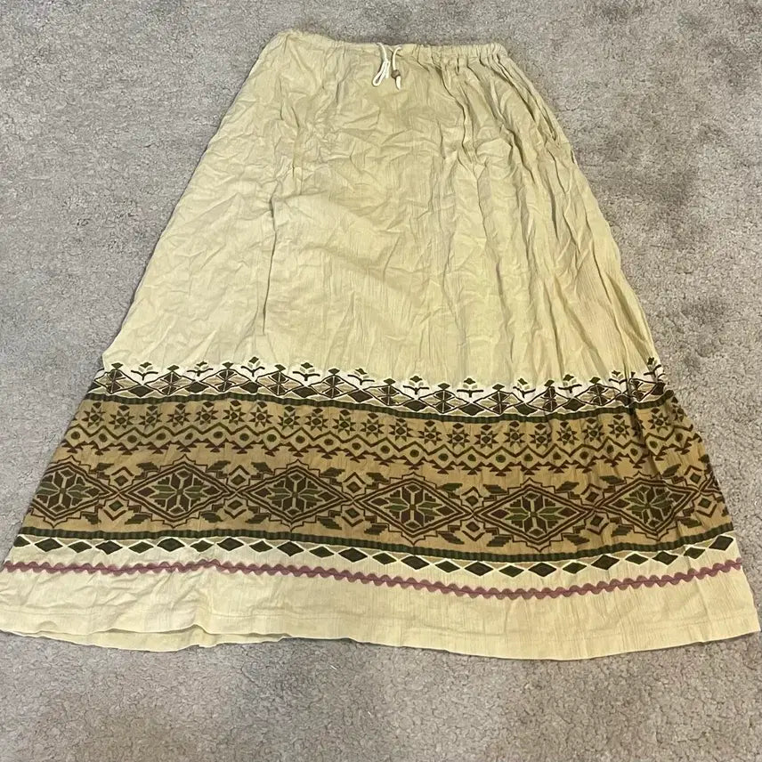 [BUNJANG] Vintage Pattern Ethnic Skirt / 빈티지 패턴 에스닉 스커트 치마