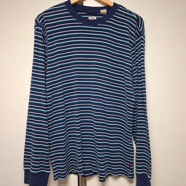 [BUNJANG] Levi's Striped Long Sleeve T-Shirt / 리바이스 스트라이프 긴팔 티셔츠