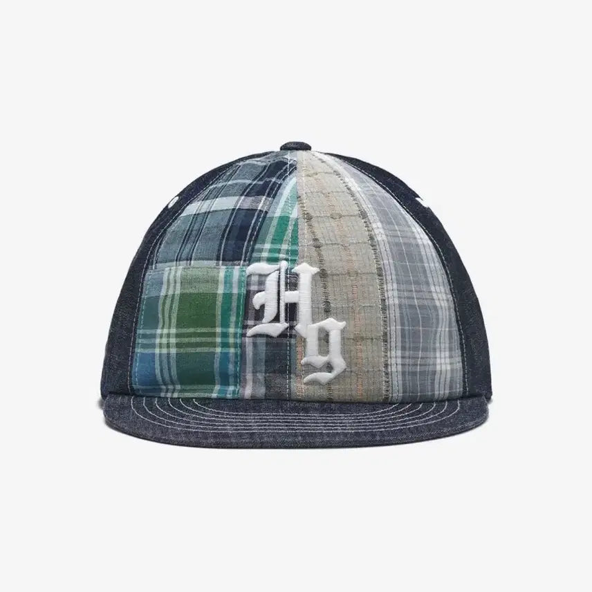 [BUNJANG] Hug Your Skin Patchwork Denim Snapback Blue / 허그유어스킨 패치워크 데님 스냅백 블루