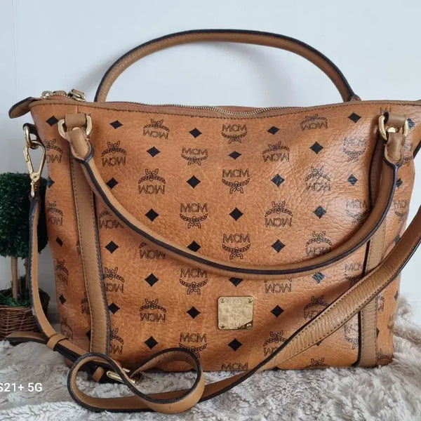 [BUNJANG] MCM Visetos Leather Tote Shoulder Cross Bag / mcm 비세토스 가방. 정품