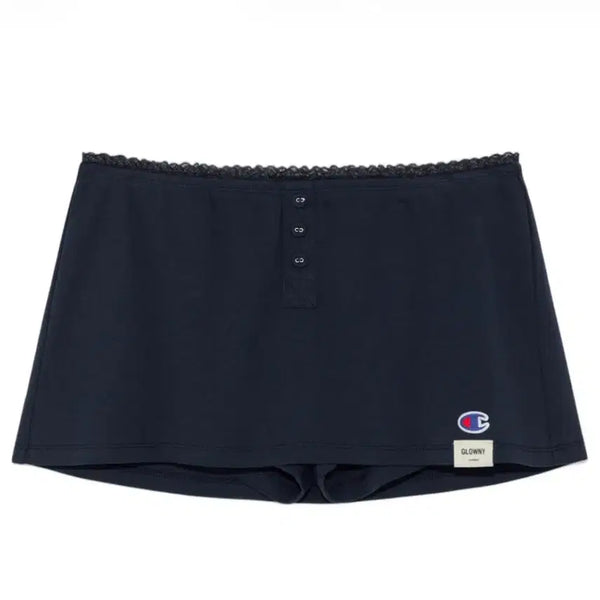 [BUNJANG] Glowny Champion Mini Skirt Navy M / 글로니 챔피온 미니스커트 네이비 m