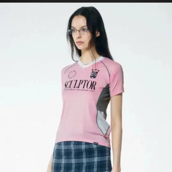 [BUNJANG] Sculptor Sport Jersey Top Pink / 스컬프터 스포츠 저지탑