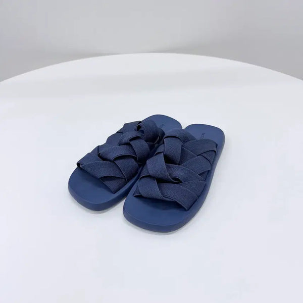 [BUNJANG] Bottega Veneta Intrecciato Sandals Slippers Navy / [A급/250] 보테가베네타 인트레치아토 샌들 슬리퍼 네이비