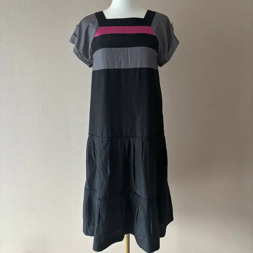 [BUNJANG] Sonia Rykiel Color Block Maxi Dress / [정품]일본 Sonia Rykiel 소니아리키엘 배색 원피스 38