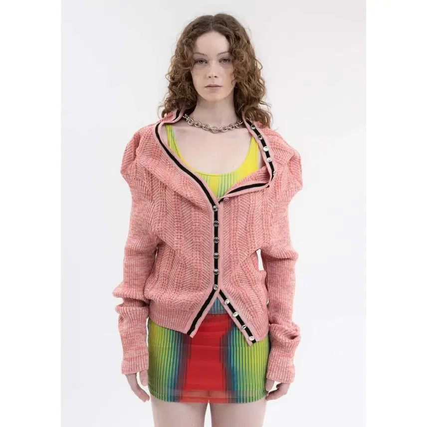 [BUNJANG] Y/Project Merino Wool Necklace Cardigan / Y/project 와이 프로젝트 네크리스 메리노 울 가디건