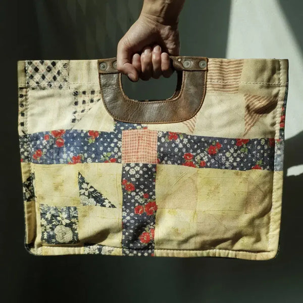 [BUNJANG] Kapital Cut-Out Handle Canvas Tote Bag / KAPITAL Canvas Tote Bag