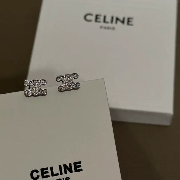 [BUNJANG] Celine Triomphe Earrings Silver / 셀린느 트리오페 귀걸이 실버