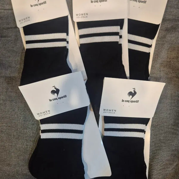 [BUNJANG] Le Coq Sportif Embroidered Logo Women's Faux Socks 5 Pairs / 르꼬끄 자수 로고 여성용  페이크삭스 5켤레
