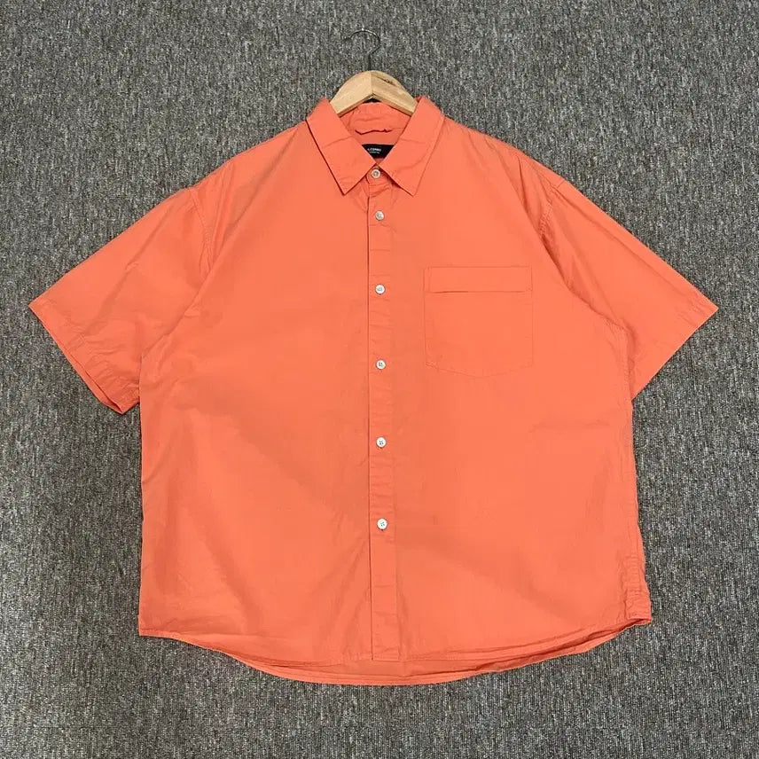 [BUNJANG] ILCORSO Essential Orange Short Sleeve Shirt Size 100 / 일꼬르소 에센셜 오렌지 반팔 셔츠 100