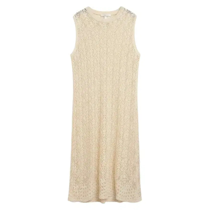 [BUNJANG] Women's Sleeveless Dress with Punching Detail and Back Slit / 여성F/ 펀칭 뒷트임 민소매 원피스