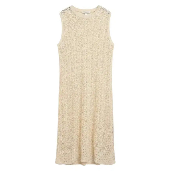 [BUNJANG] Women's Sleeveless Dress with Punching Detail and Back Slit / 여성F/ 펀칭 뒷트임 민소매 원피스