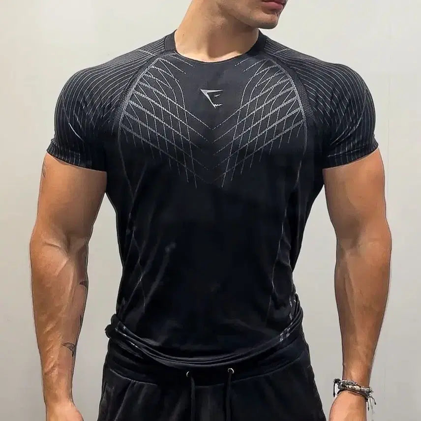 [BUNJANG] Gymshark Apex Seamless Slim Fit T-Shirt Black / GYMSHARK 짐샤크 Apex 심리스 슬림핏 티셔츠 블랙