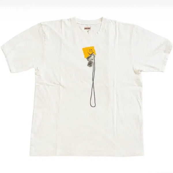 [BUNJANG] Kapital Tenjiku Packish Dog Tag Print Crew T-Shirt White / 캐피탈 20 텐지쿠 패키쉬 도그 태그 프린트 크루 티셔츠 화이트