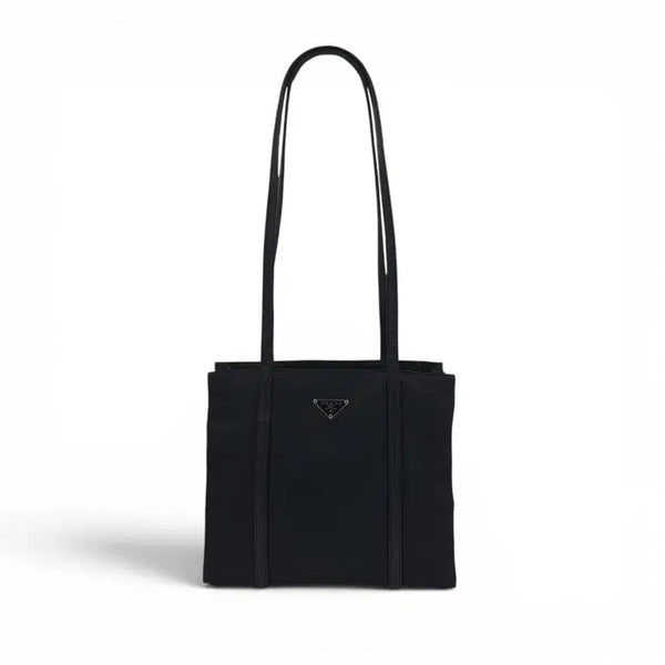 [BUNJANG] Prada Triangle Logo Black Nylon Medium Shoulder Bag B6506 / 프라다 삼각로고 블랙 미듐 숄더백 B6506