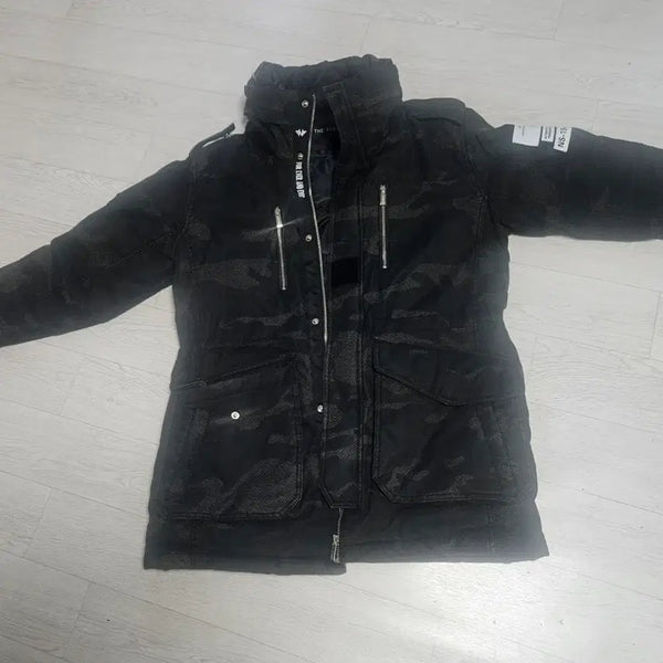 [BUNJANG] Black Camouflage Padding Jumper NS-15 / 블랙 카모플라주 패딩 점퍼 NS-15