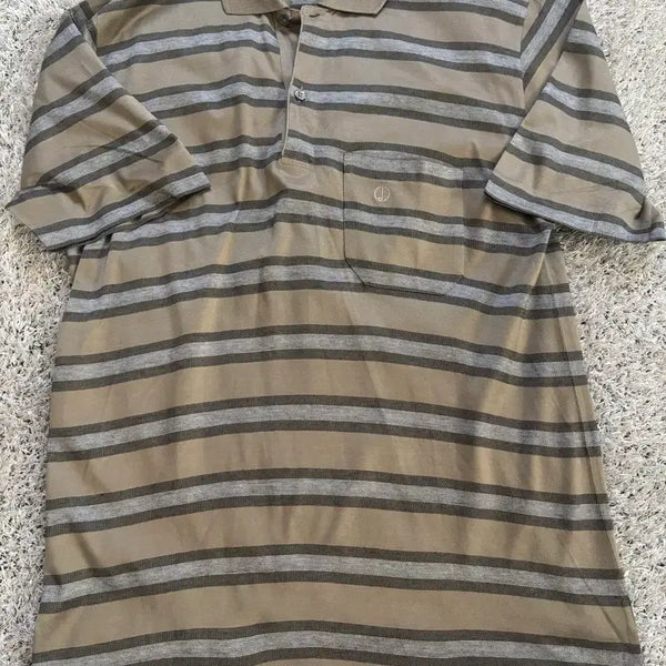 [BUNJANG] Dunhill Italian Made Striped Polo Shirt Size 100 / 이태리제 DUNHILL 카라티 사이즈 100