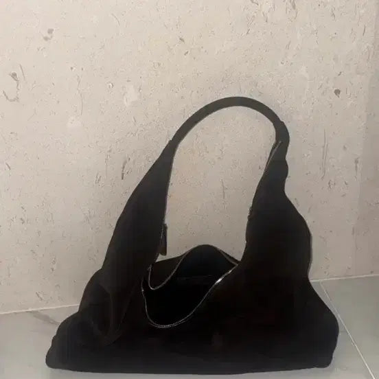 [BUNJANG] Majieurwood Large Hobo Shoulder Bag Suede Brown / 마지셔우드 호보 라지백 숄더백 스웨이드 브라운