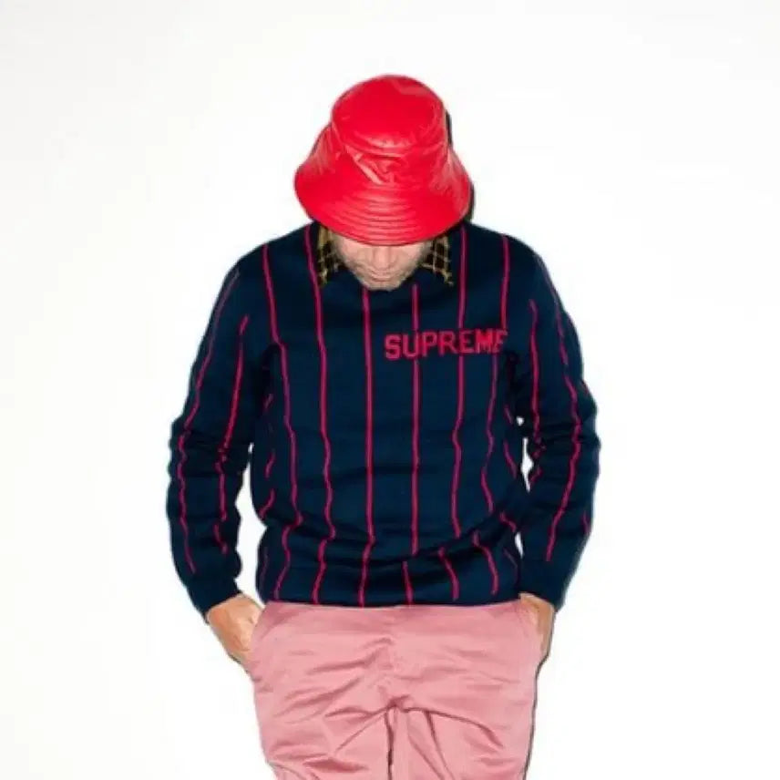 [BUNJANG] Supreme Knit Sweater Navy L / 슈프림 니트스웨터 네이비