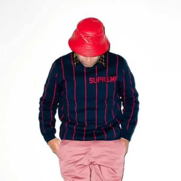 [BUNJANG] Supreme Knit Sweater Navy L / 슈프림 니트스웨터 네이비