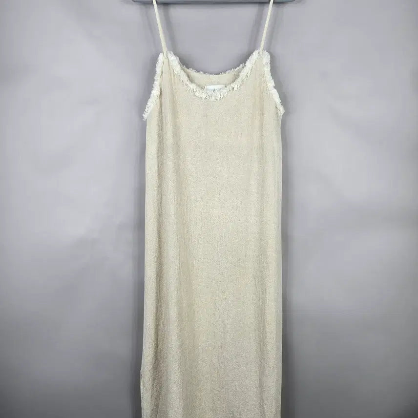 [BUNJANG] Ailla Women's Ramie Moss Blend Bustier Fringe Long Dress / [무료배송]아일라 F 여성 라미 모시 혼방 뷔스티에 프린지 롱 원피스