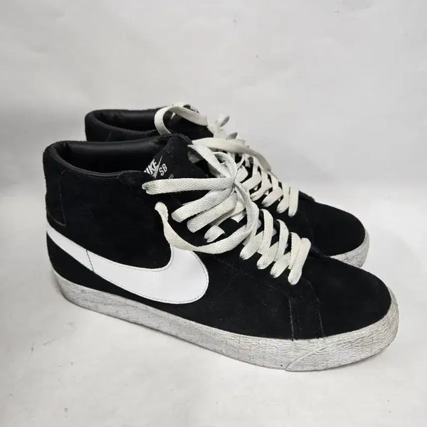 [BUNJANG] Nike SB Blazer Mid Black/White Suede US 9.5 / 나이키 SB 블레이저 미드 블랙/화이트 스웨이드 275