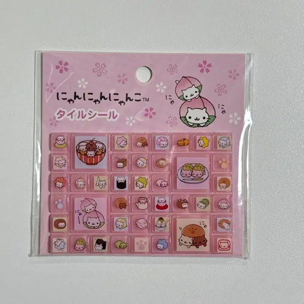 [BUNJANG] San-X Nyannyan Nyanko Tile Seal Sticker / 산엑스 냥냥냥코 냥코 타일 씰 스티커
