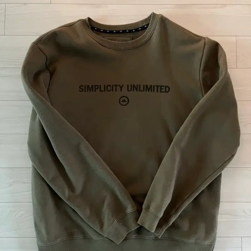 [BUNJANG] SIMPLICITY UNLIMITED Khaki Sweatshirt / SIMPLICITY UNLIMITED 맨투맨 카키색