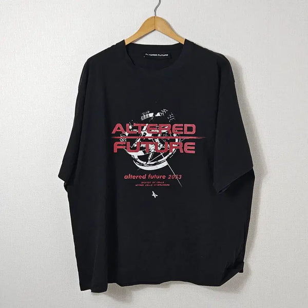 [BUNJANG] Altered Future Oversized Black T-Shirt / 얼터드퓨처 오버핏 반팔 티셔츠 AF1 블랙
