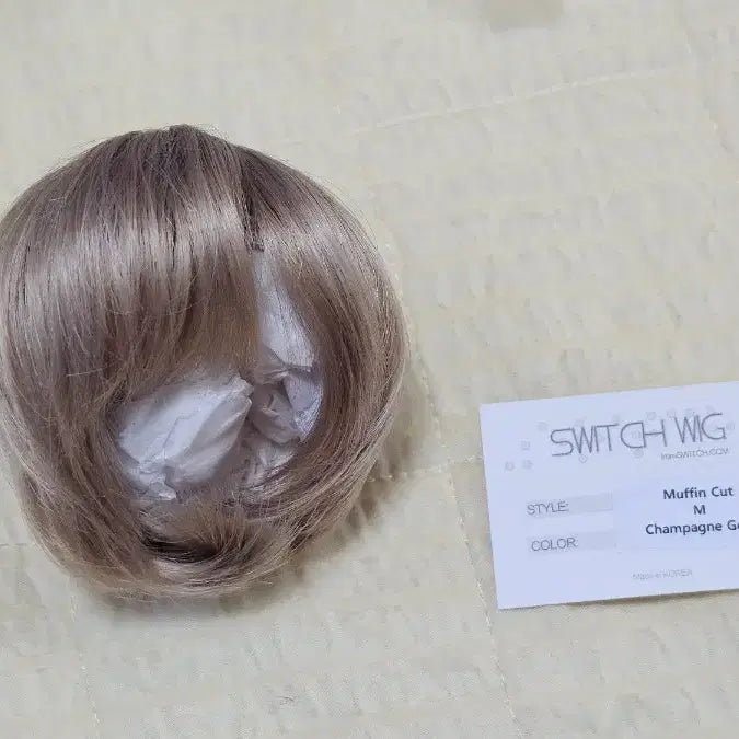 [BUNJANG] Switch Doll M "Muffin Cut" Wig Champagne Gold / 구체관절인형 스위치 M 머핀컷 샴페인골드