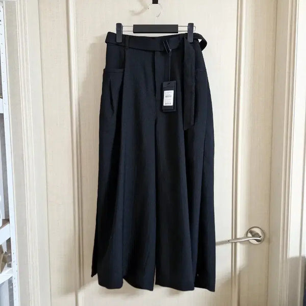 [BUNJANG] Songzio Homme 26SS Belted Crop Wide Pants Black / 26SS 송지오옴므 벨티드 크롭 와이드 팬츠 블랙 78