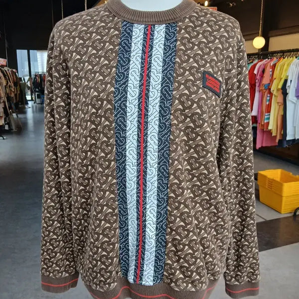 [BUNJANG] Burberry TB Monogram Sweatshirt Size L / 버버리 TB 모노그램 맨투맨 L