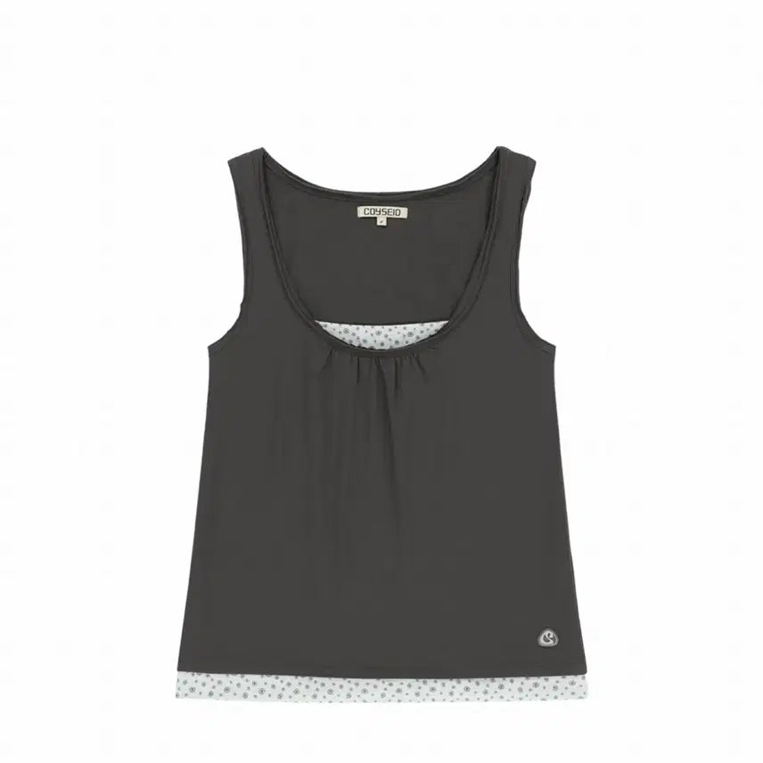 [BUNJANG] Koiseio Dudu Layered Sleeveless Charcoal / 코이세이오 두두 레이어드 슬리브리스 차콜