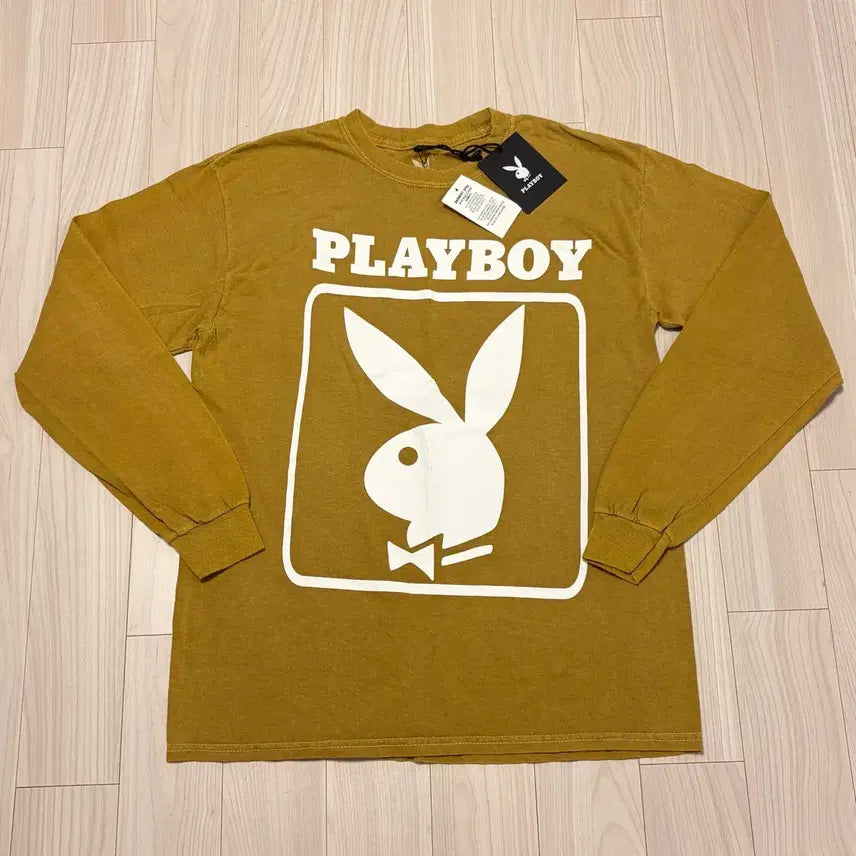[BUNJANG] Playboy Vintage Big Logo Long Sleeve T-Shirt / 새상품 미국 빈티지 플레이보이 정품 빅로고 롱슬리브 긴팔티