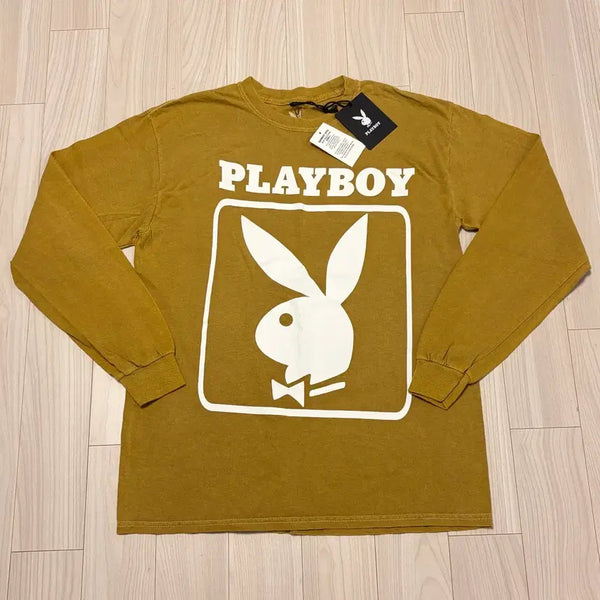 [BUNJANG] Playboy Vintage Big Logo Long Sleeve T-Shirt / 새상품 미국 빈티지 플레이보이 정품 빅로고 롱슬리브 긴팔티