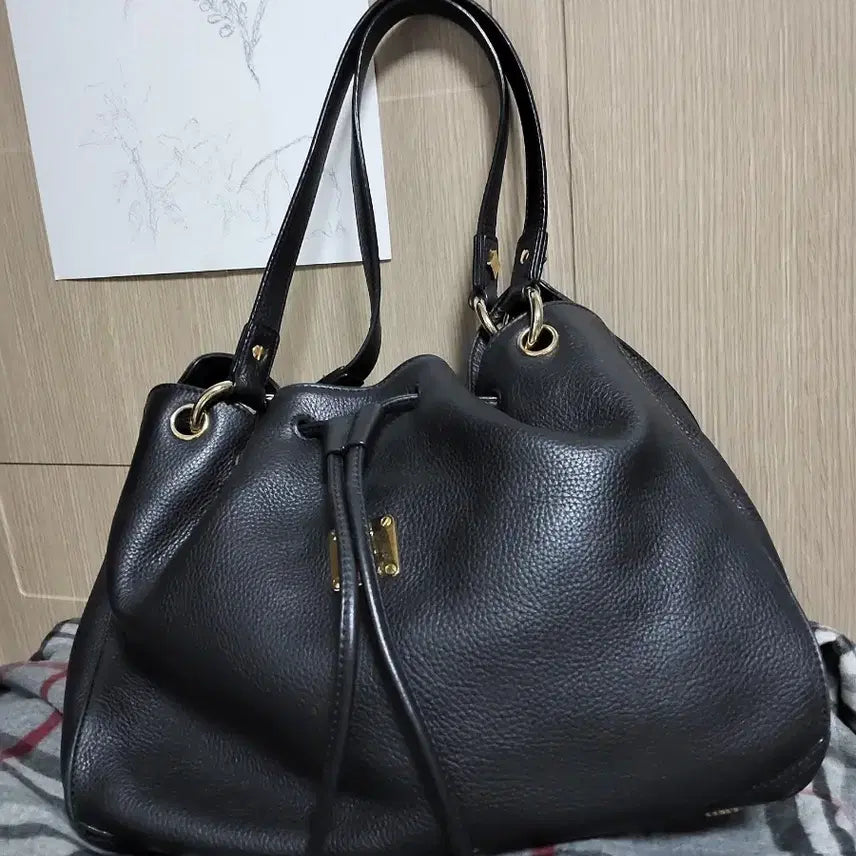 [BUNJANG] MCM Black Leather Shoulder Bag / 엠씨엠 가방