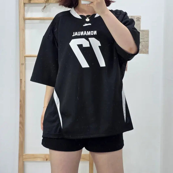 [BUNJANG] No Manual 17 Mesh Block Football Jersey M / [프립]M/노매뉴얼 17 메쉬 블락 풋볼 저지