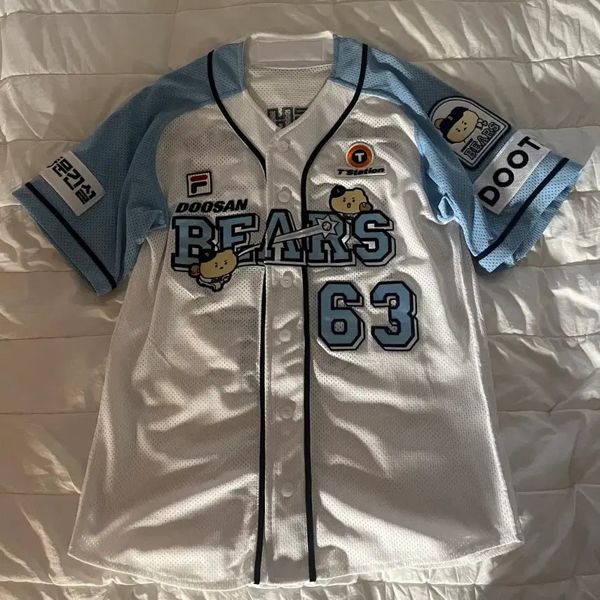 [BUNJANG] Doosan Bears Mang Ggom Authentic Jersey (Kim Taek-yeon Marking) Size 95 (M) / 두산 베어스 망곰 어센틱 유니폼 95(M) 김택연 마킹